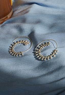 Silver Swivel Hoop Earrings