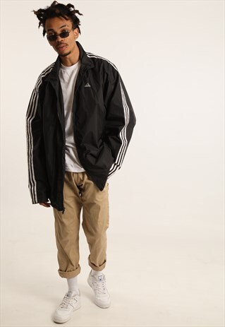 VINTAGE ADIDAS EMBROIDERED WINDBREAKER FESTIVAL JACKET