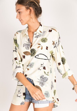 VINTAGE 80S BOYFRIEND SHIRT/ R01217