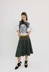 Vintage 00s Low Rise Checkered Skirt 