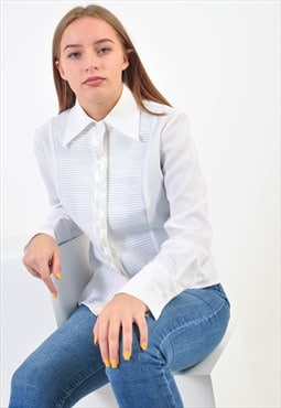 Vintage long sleeve shirt in white