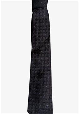 Vintage 90s Louis Vuitton Geometric Print Black Tie