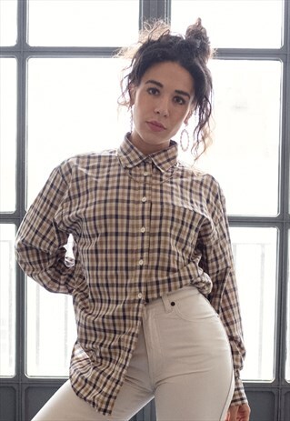 VINTAGE AQUASCUTUM CHECK PLAID UNISEX SHIRT