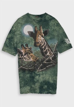 Green marbled giraffe t-shirt