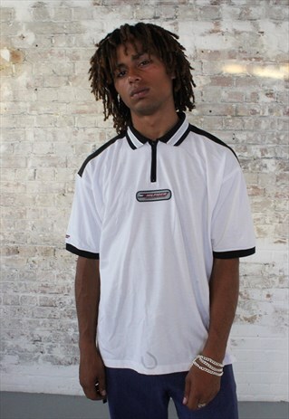 VINTAGE TOMMY HILFIGER ATHLETICS 1/4 ZIP SPORTS T-SHIRT