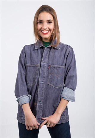 ON SALE VINTAGE 80S CLASSIC LEVI'S BASIC DENIM JACKET/ S7959