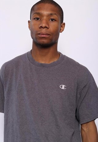 VINTAGE CHAMPION CHEST LOGO T-SHIRT GREY