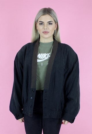90S SILK BOMBER OVERSIZED JACKET
