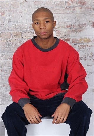VINTAGE NIKE BIG LOGO SWEATSHIRT RED