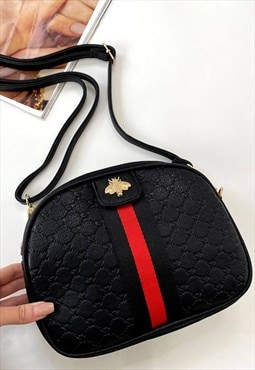 justyouroutfit Black Crossbody Bee Bag