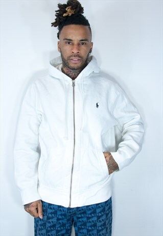 VINTAGE ADIDAS HOODIE WHITE