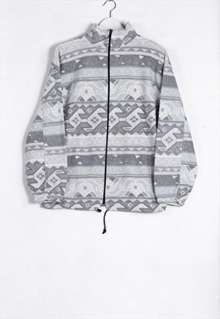 VINTAGE 80S FLEECE JACKET CRAZY PRINT AVELINAS / SP201651