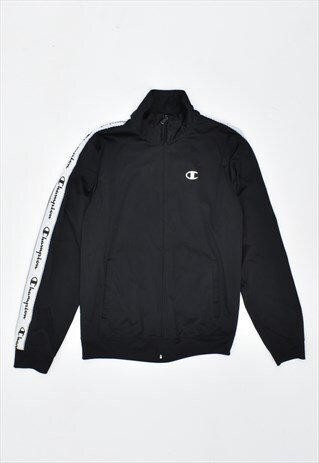 VINTAGE 90'S CHAMPION TRACKSUIT TOP JACKET BLACK