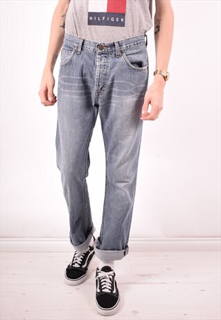 LEE MENS VINTAGE JEANS W34 L32 BLUE 90S