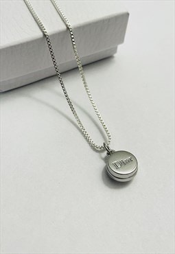 Christian Dior Circle Pendant on Chain/Necklace