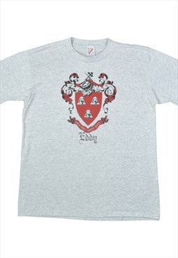Vintage Eddie Medieval Printed T-Shirt Grey Medium