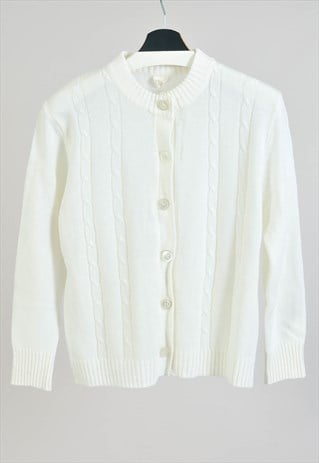 Vintage 80s cardigan in white