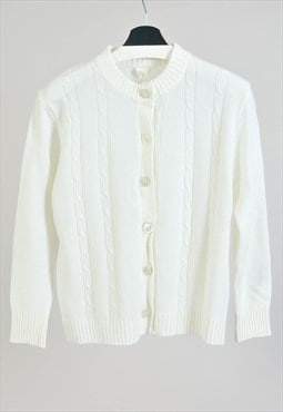 Vintage 80s cardigan in white