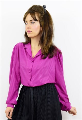 VINTAGE 90S PINK PINSTRIPED MINIMALIST SHIRT