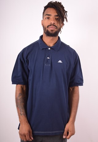 ROBE DI KAPPA MENS VINTAGE POLO SHIRT XXL BLUE 90S
