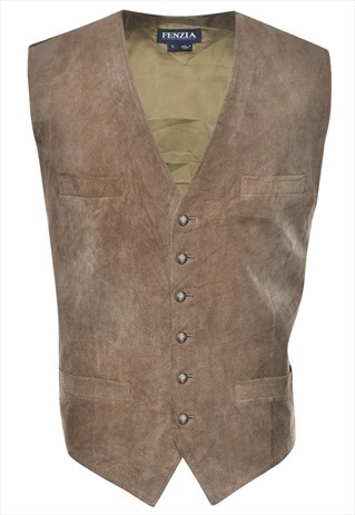 Vintage Brown Waistcoat - L