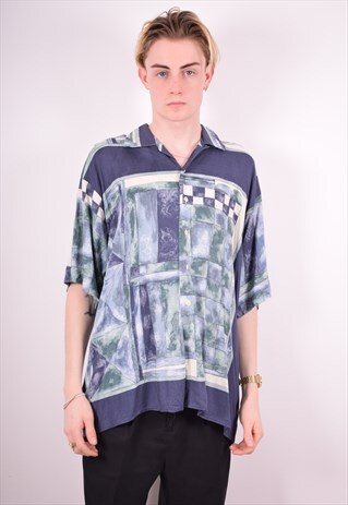 MENS VINTAGE SHIRT LARGE MULTI 90'S