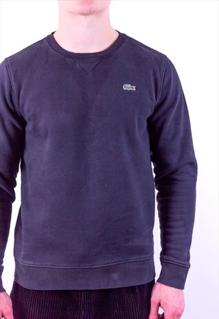VINTAGE LACOSTE SWEATSHIRT IN BLACK MEDIUM