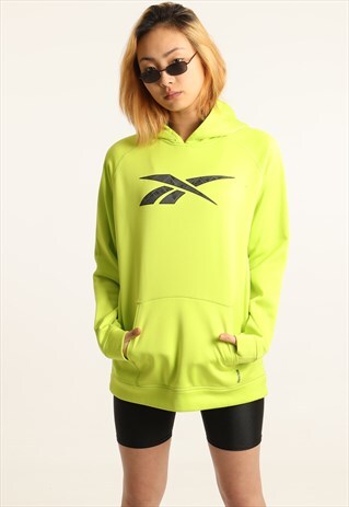 VINTAGE REEBOK PRINTED LOGO HOODIE