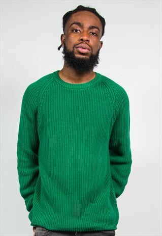 90'S WAFFLE KNIT PLAIN JUMPER