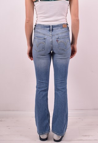 LEVI'S 518 WOMENS VINTAGE JEANS W30 L30 BLUE 90S