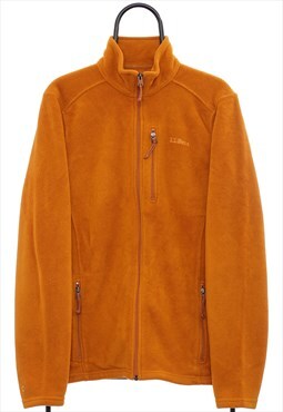 Vintage LL Bean Orange Full Zip Fleece Mens