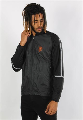 VINTAGE SAN FRANCISCO FOOTBALL 1/4 ZIP SWEATSHIRT BLACK