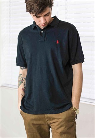 VINTAGE RALPH LAUREN SHIRT LOGO 90S M 9.5