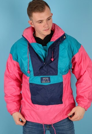 VINTAGE WINDBREAKER JACKET IN MULTI NJ526B