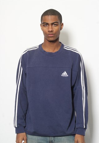VINTAGE ADIDAS LOGO SWEATSHIRT BLUE