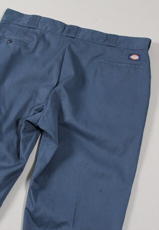 Vintage Dickies Canvas Trousers Navy Skater Cargo Pants W40