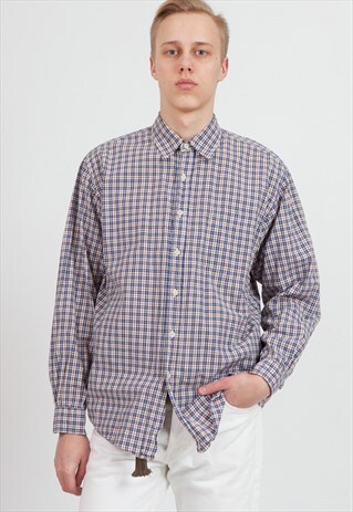 VINTAGE BLUE LEVI'S LONG SLEEVE CHECKERED SHIRT