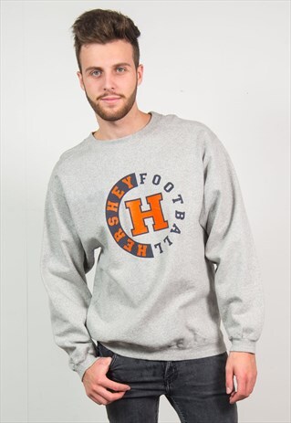 VINTAGE USA SWEATSHIRT HERSHEY AMERICAN FOOTBALL