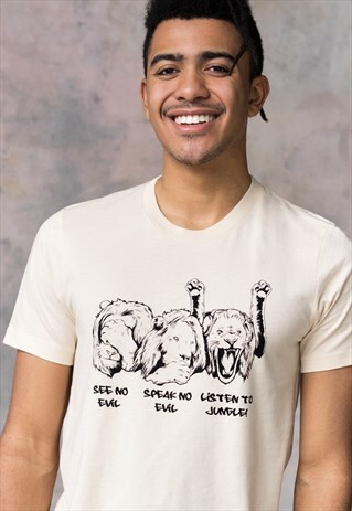 JUNGLIST LIONS T SHIRT DRUM AND BASS DNB EDM PRINTED MEN TEE