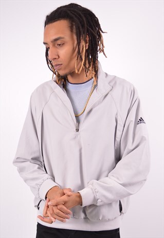 VINTAGE ADIDAS TRACKSUIT TOP GREY