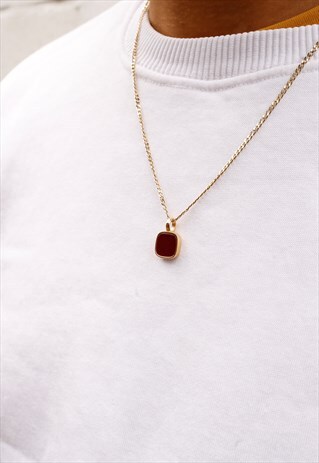 RUBY AND GOLD VERMEIL PENDANT