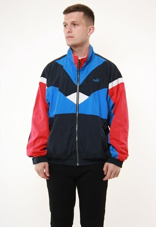 90S VINTAGE RARE PUMA OLDSCHOOL SHELL JACKET 14420