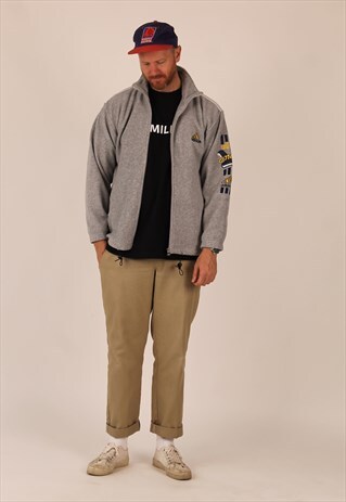 90S ADIDAS EMBROIDERED DAD FLEECE