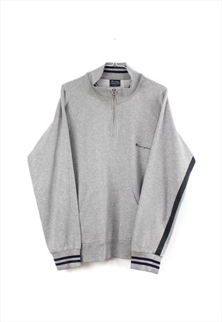 VINTAGE CHAMPION ZIP UP SWEATSHIRT IN GREY L