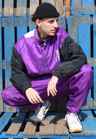 VINTAGE 1990S PURPLE NIKE 'CHALLEGE COURT' TRACKSUIT