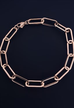 Womens Chain Bracelets in gold 6.5mm paperclip mens chains 