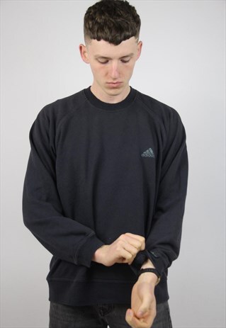 VINTAGE 90'S ADIDAS NAVY SWEATSHIRT