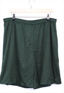Vintage Champion Active Wear Shorts Green With Logo Retro 
