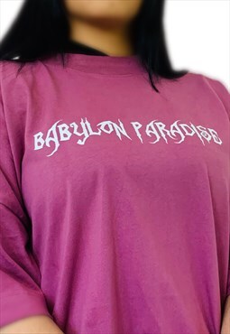 baad t-shirt purple BABYLON PARADISE (white )