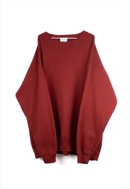 Vintage 90s Basic Red Sweatshirt XXL